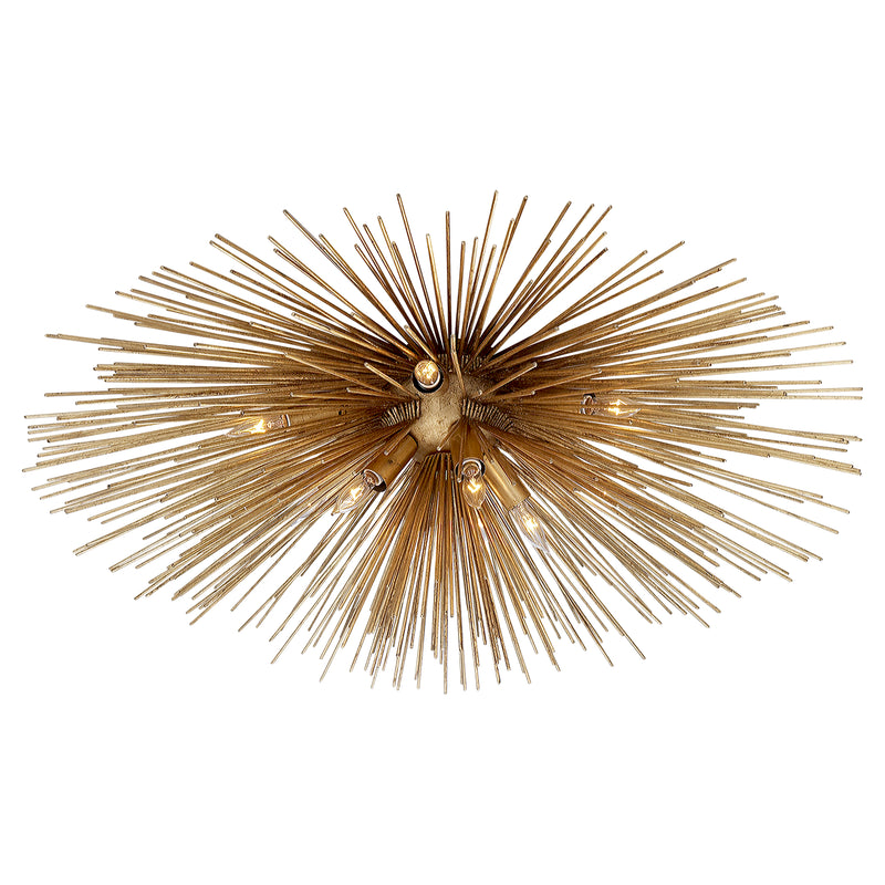 Visual Comfort Signature KW 4070G Ten Light Flush Mount, Gild