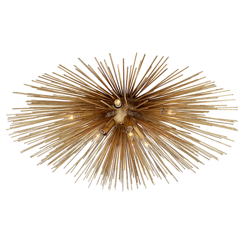 Visual Comfort Signature KW 4071G Ten Light Flush Mount, Gild