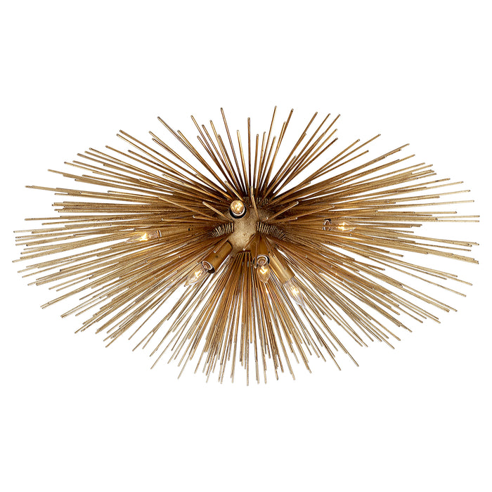 Visual Comfort Signature KW 4071G Ten Light Flush Mount, Gild