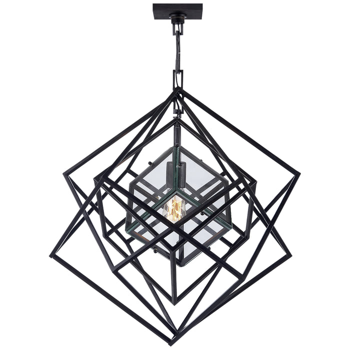 Visual Comfort Signature KW 5020AI-CG One Light Chandelier, Aged Iron