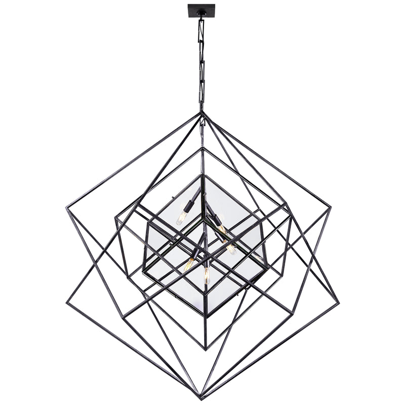 Visual Comfort Signature KW 5022AI-CG Five Light Chandelier, Aged Iron