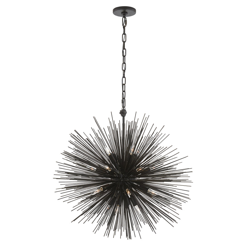 Visual Comfort Signature KW 5071AI 20 Light Chandelier, Aged Iron