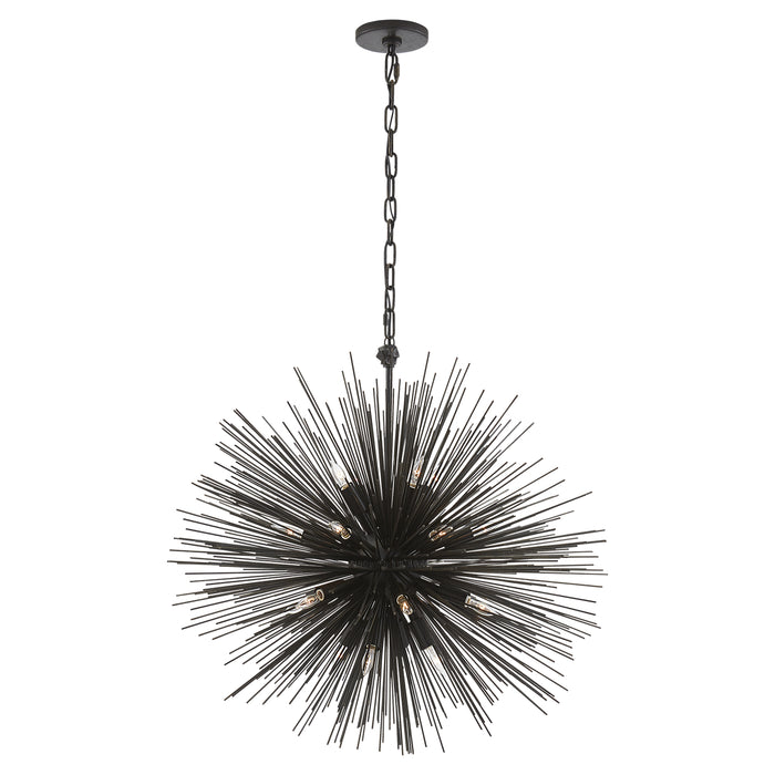 Visual Comfort Signature KW 5071AI 20 Light Chandelier, Aged Iron