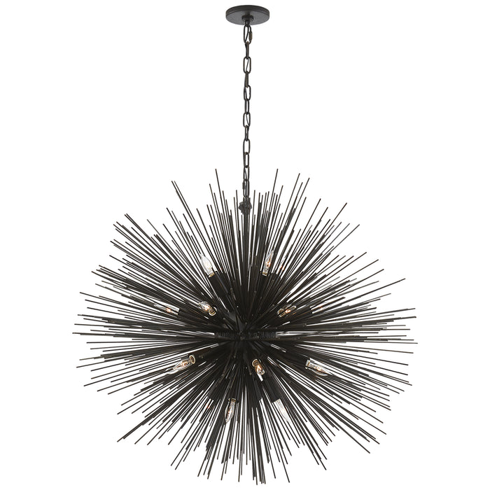 Visual Comfort Signature KW 5072AI 20 Light Chandelier, Aged Iron
