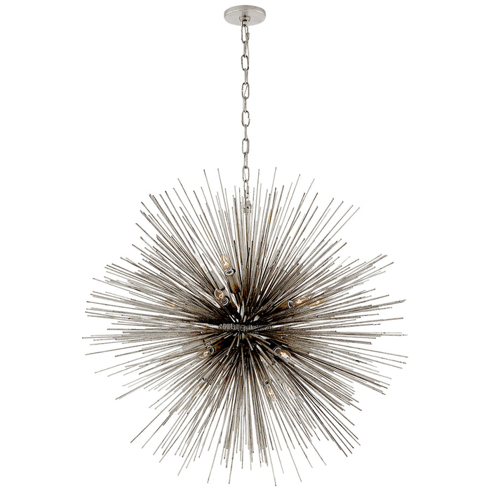Visual Comfort Signature KW 5072BSL 20 Light Chandelier, Burnished Silver Leaf