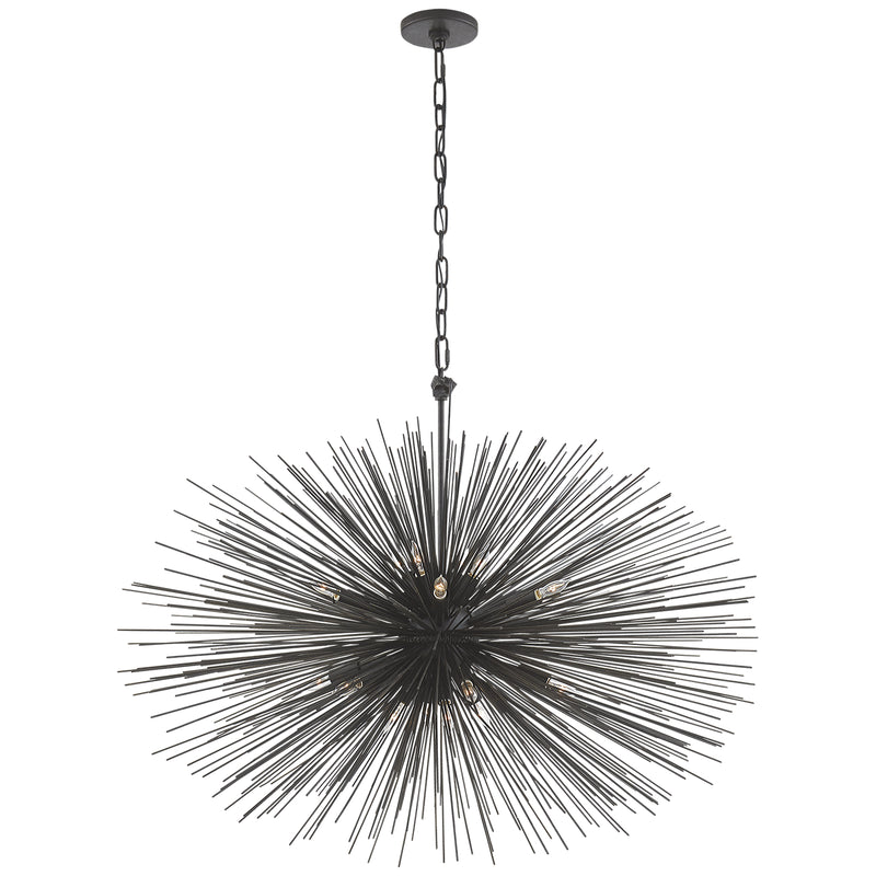 Visual Comfort Signature KW 5074AI 20 Light Chandelier, Aged Iron