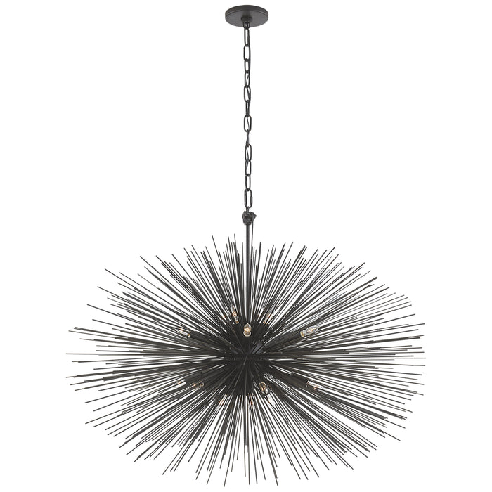 Visual Comfort Signature KW 5074AI 20 Light Chandelier, Aged Iron