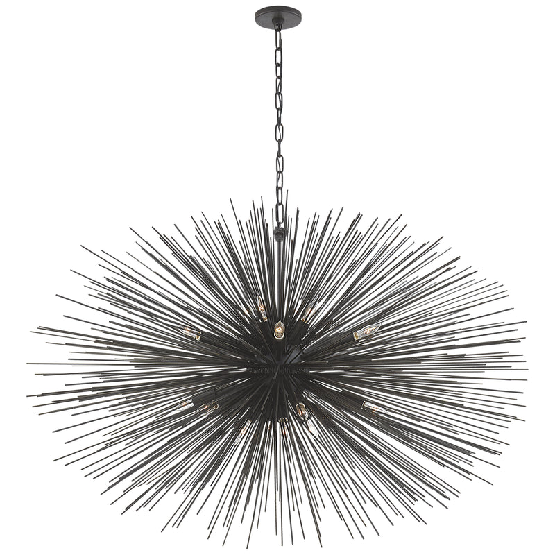 Visual Comfort Signature KW 5075AI 20 Light Chandelier, Aged Iron