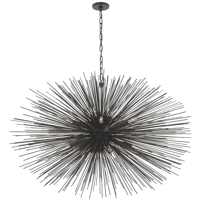 Visual Comfort Signature KW 5075AI 20 Light Chandelier, Aged Iron