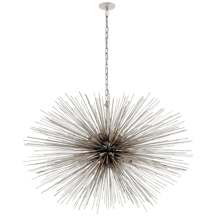 Visual Comfort Signature KW 5075BSL 20 Light Chandelier, Burnished Silver Leaf