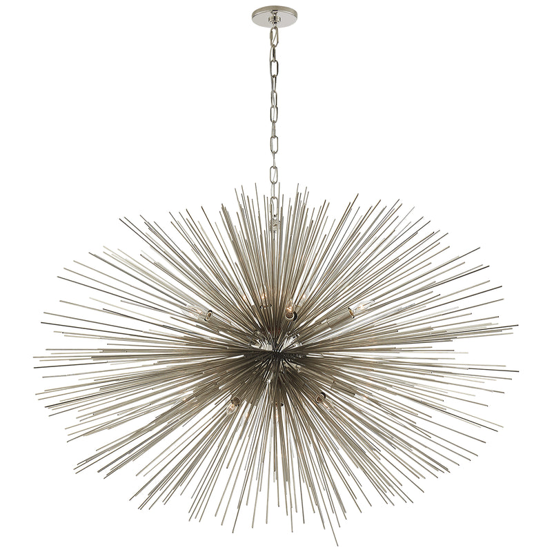 Visual Comfort Signature KW 5075PN 20 Light Chandelier, Polished Nickel