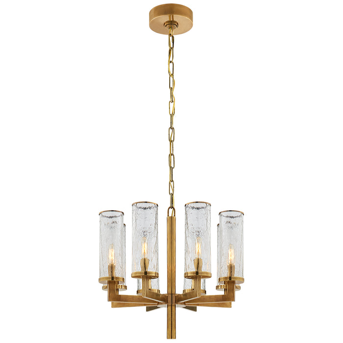 Visual Comfort Signature KW 5200AB-CRG Eight Light Chandelier, Antique-Burnished Brass