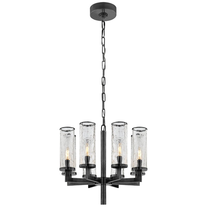Visual Comfort Signature KW 5200BZ-CRG Eight Light Chandelier, Bronze