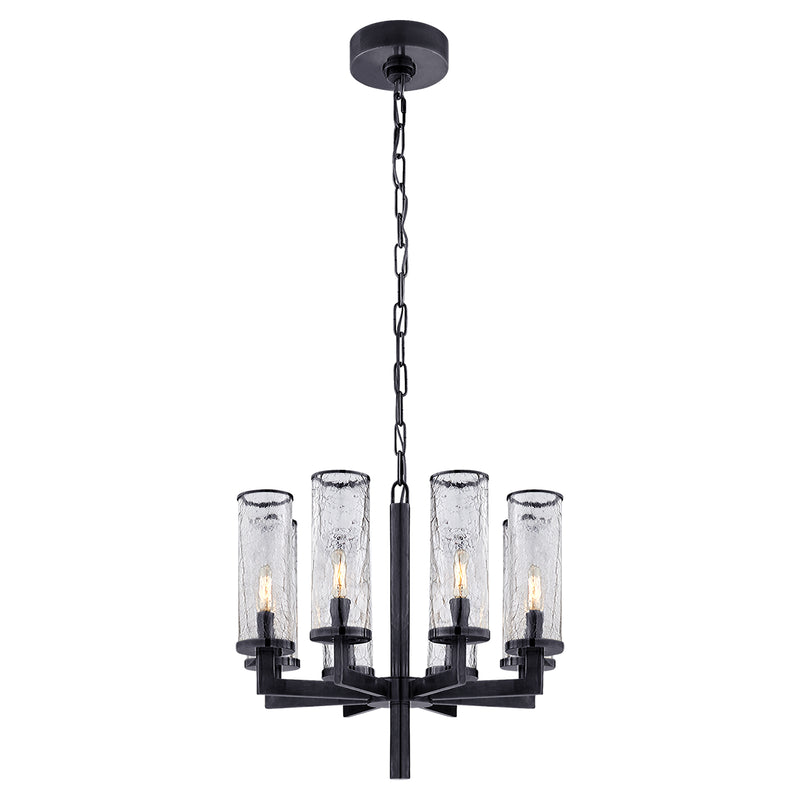 Visual Comfort Signature KW 5200BZ-CRG Eight Light Chandelier, Bronze