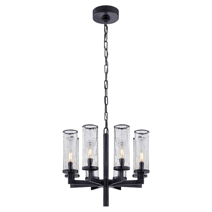 Visual Comfort Signature KW 5200BZ-CRG Eight Light Chandelier, Bronze