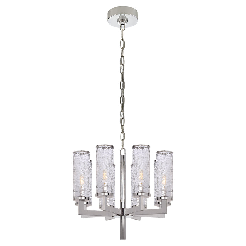 Visual Comfort Signature KW 5200PN-CRG Eight Light Chandelier, Polished Nickel