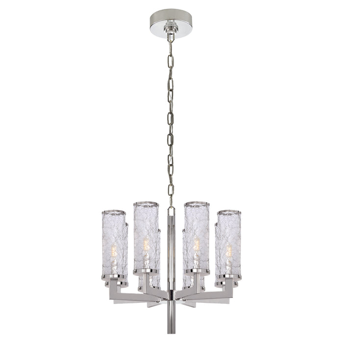 Visual Comfort Signature KW 5200PN-CRG Eight Light Chandelier, Polished Nickel