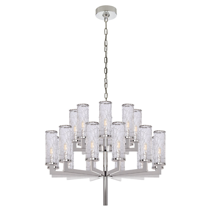 Visual Comfort Signature KW 5201PN-CRG 20 Light Chandelier, Polished Nickel