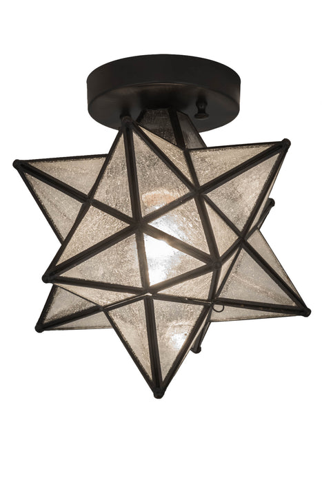 Meyda Tiffany 155264 One Light Flushmount, Craftsman Brown