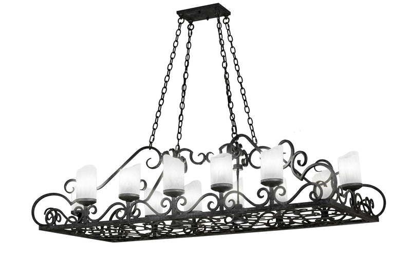 Meyda Tiffany 156111 14 Light Oblong Chandelier, Smoke