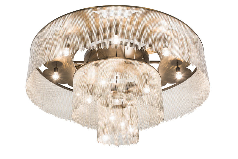 Meyda Tiffany 156520 16 Light Flushmount, Antique Copper