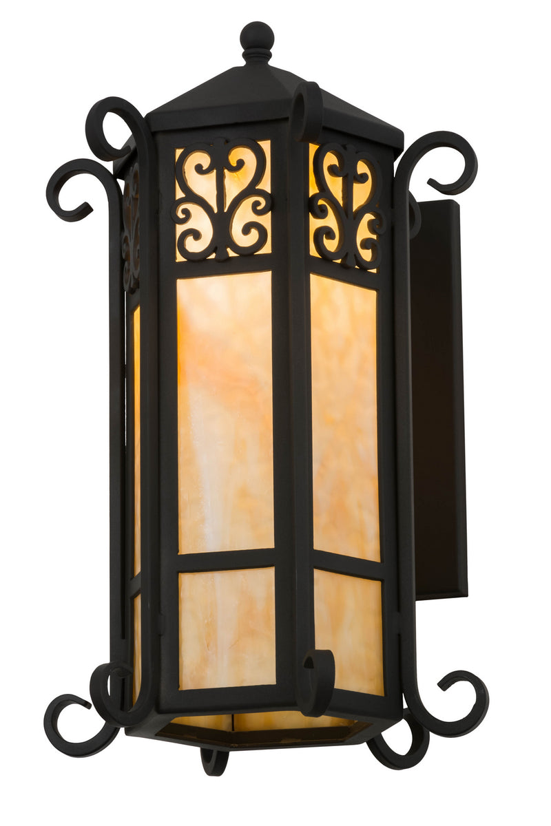 Meyda Tiffany 159209 One Light Wall Sconce, Wrought Iron