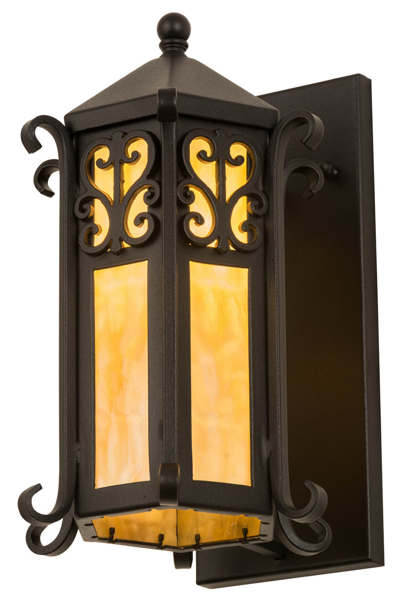 Meyda Tiffany 159254 One Light Wall Sconce, Textured Black