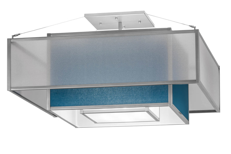 Meyda Tiffany 166552 Four Light Semi-Flushmount, Nickel