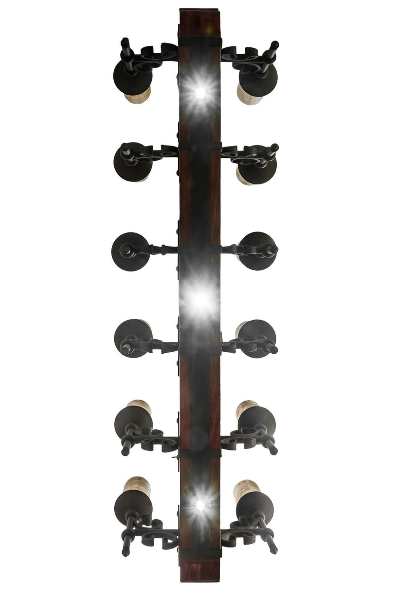 Meyda Tiffany 167878 15 Light Oblong Chandelier, Wrought Iron