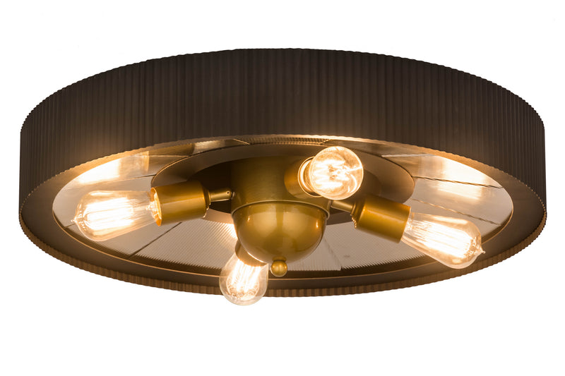 Meyda Tiffany 168371 Four Light Flushmount, Costello Black