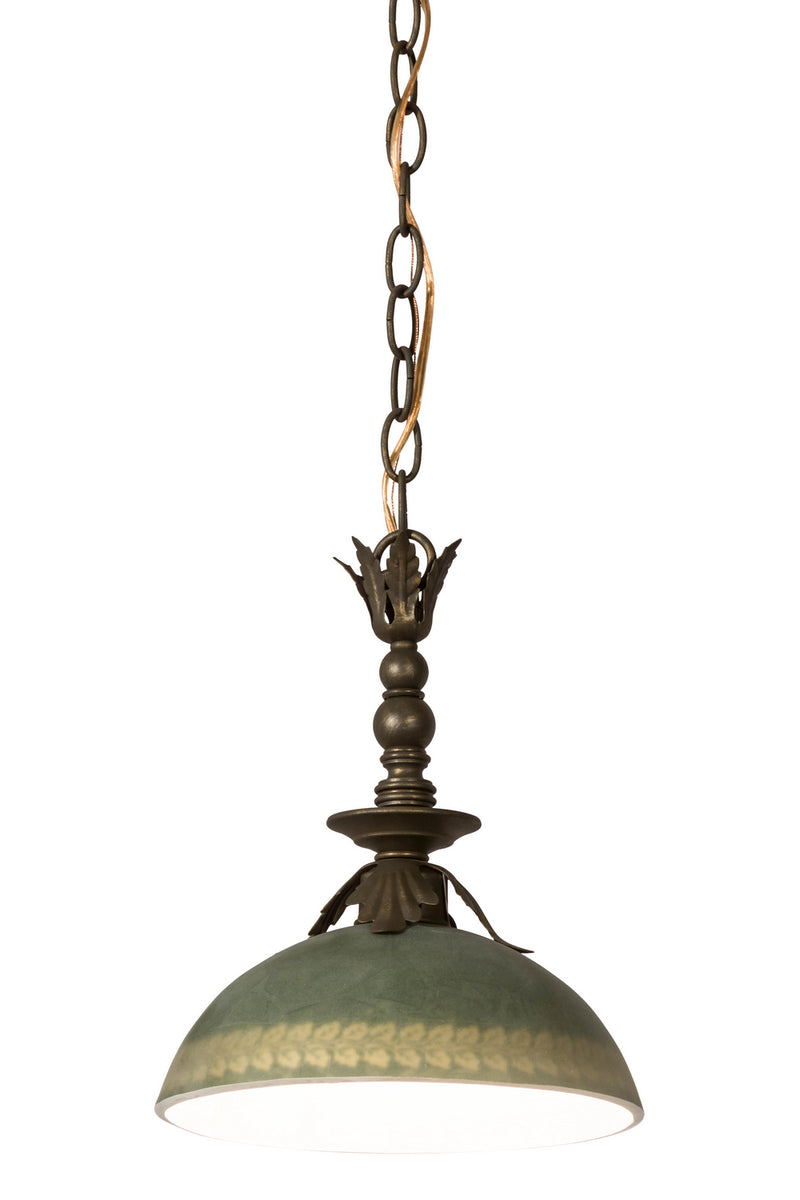 Meyda Tiffany 168375 One Light Pendant, Antique Brass Matte