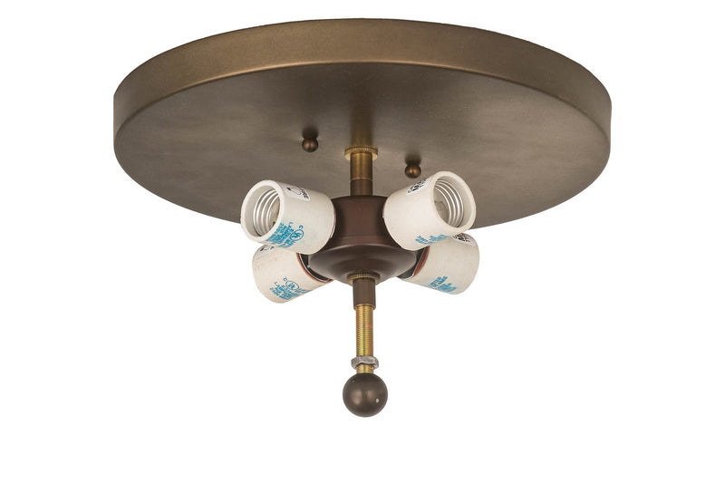 Meyda Tiffany 169329 Four Light Flushmount, Antique Copper
