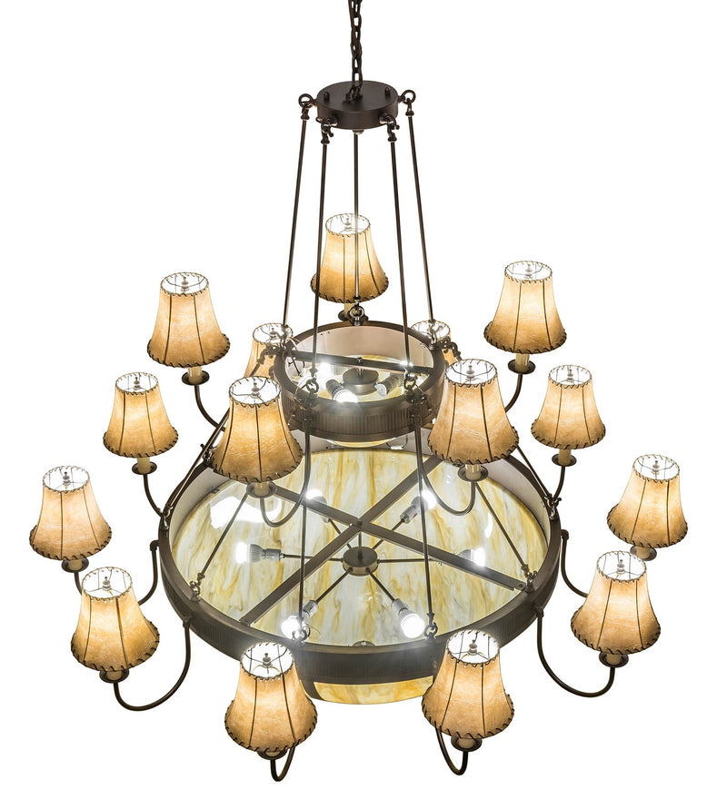 Meyda Tiffany 170103 24 Light Chandelier, Mahogany Bronze
