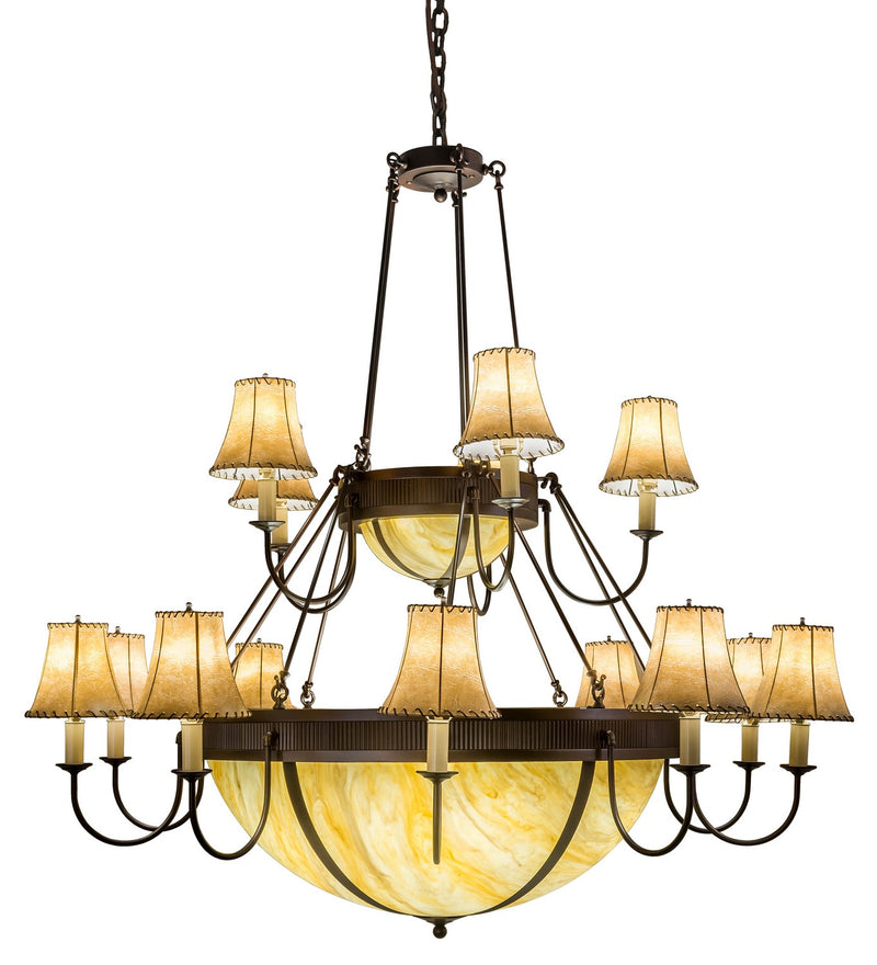 Meyda Tiffany 170103 24 Light Chandelier, Mahogany Bronze