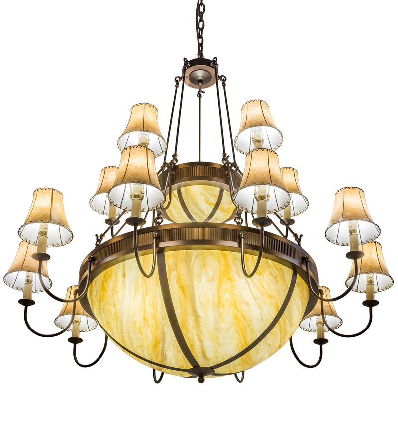Meyda Tiffany 170103 24 Light Chandelier, Mahogany Bronze