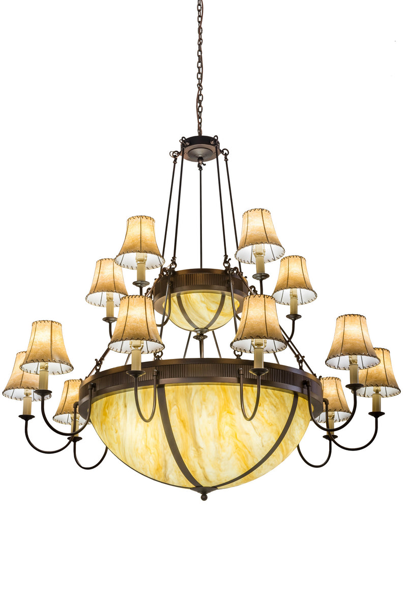 Meyda Tiffany 170103 24 Light Chandelier, Mahogany Bronze