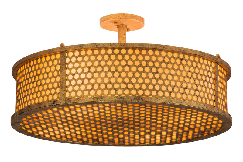 Meyda Tiffany 170135 Four Light Flushmount, Autumn Leaf