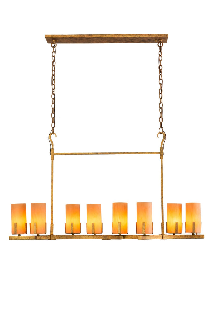 Meyda Tiffany 170139 Eight Light Oblong Pendant, Autumn Leaf