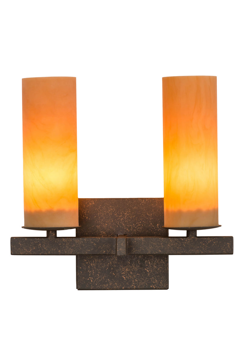 Meyda Tiffany 170140 Two Light Wall Sconce, Gilded Tobacco