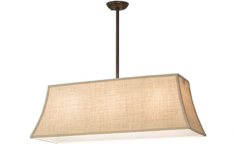 Meyda Tiffany 170887 Three Light Oblong Pendant, Antique Copper