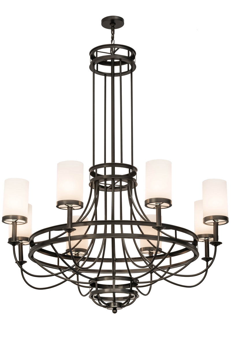 Meyda Tiffany 171146 Eight Light Chandelier, Exterior Oil Rubbed Bronze