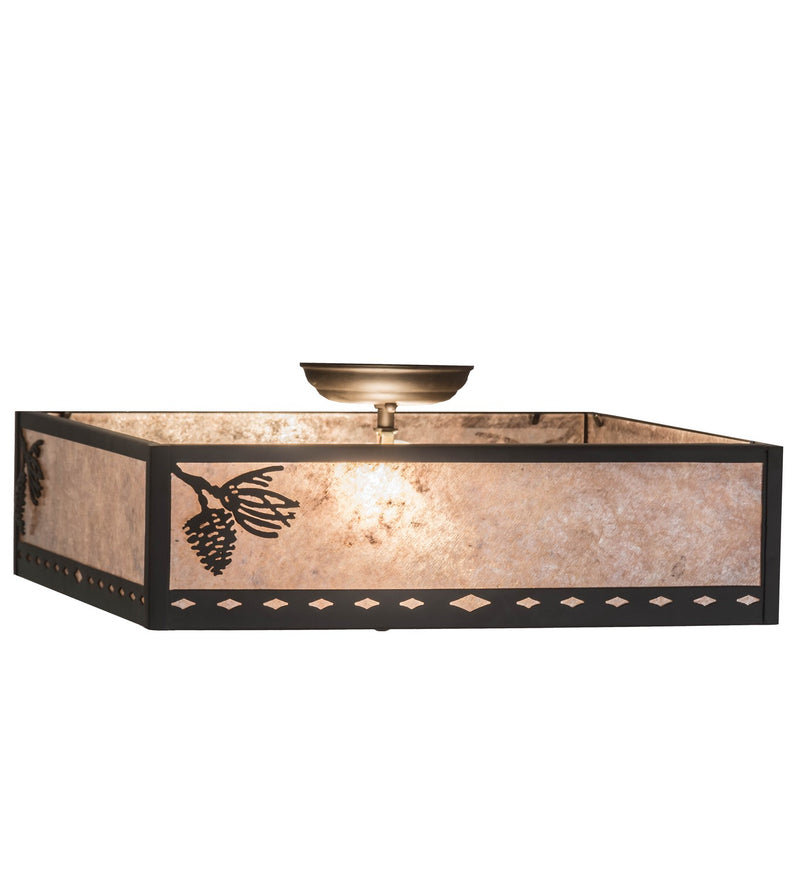 Meyda Tiffany 171415 Two Light Flushmount, Oil Rubbed Bronze