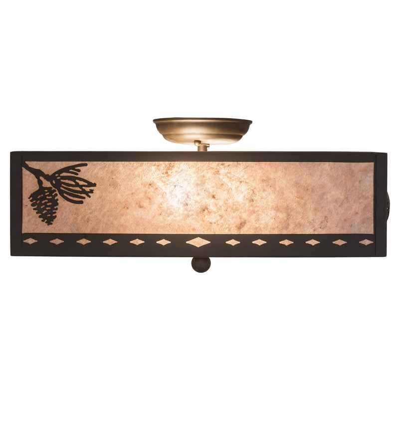 Meyda Tiffany 171415 Two Light Flushmount, Oil Rubbed Bronze