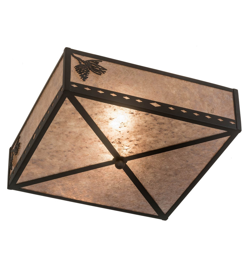 Meyda Tiffany 171415 Two Light Flushmount, Oil Rubbed Bronze