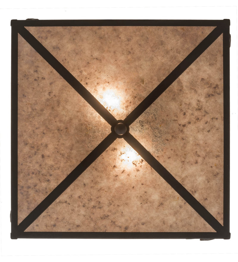 Meyda Tiffany 171415 Two Light Flushmount, Oil Rubbed Bronze