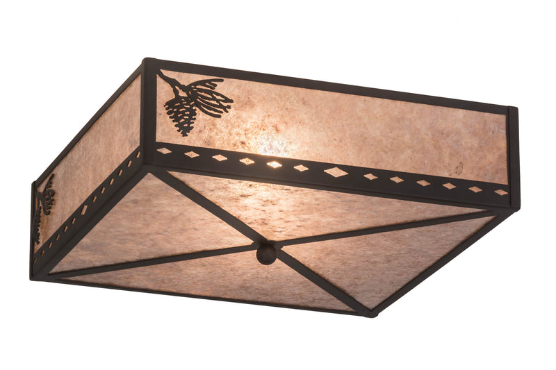 Meyda Tiffany 171415 Two Light Flushmount, Oil Rubbed Bronze