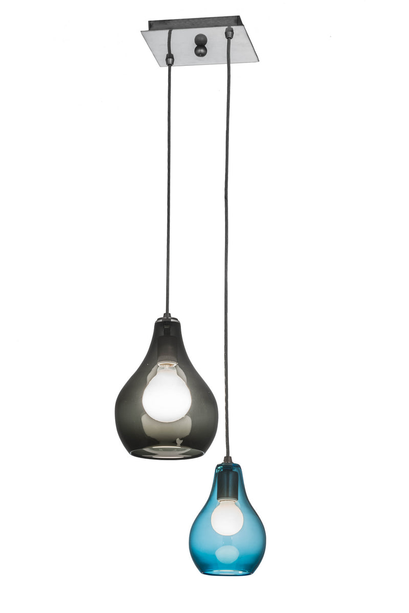 Meyda Tiffany 171806 Two Light Pendant, Brushed Champagne