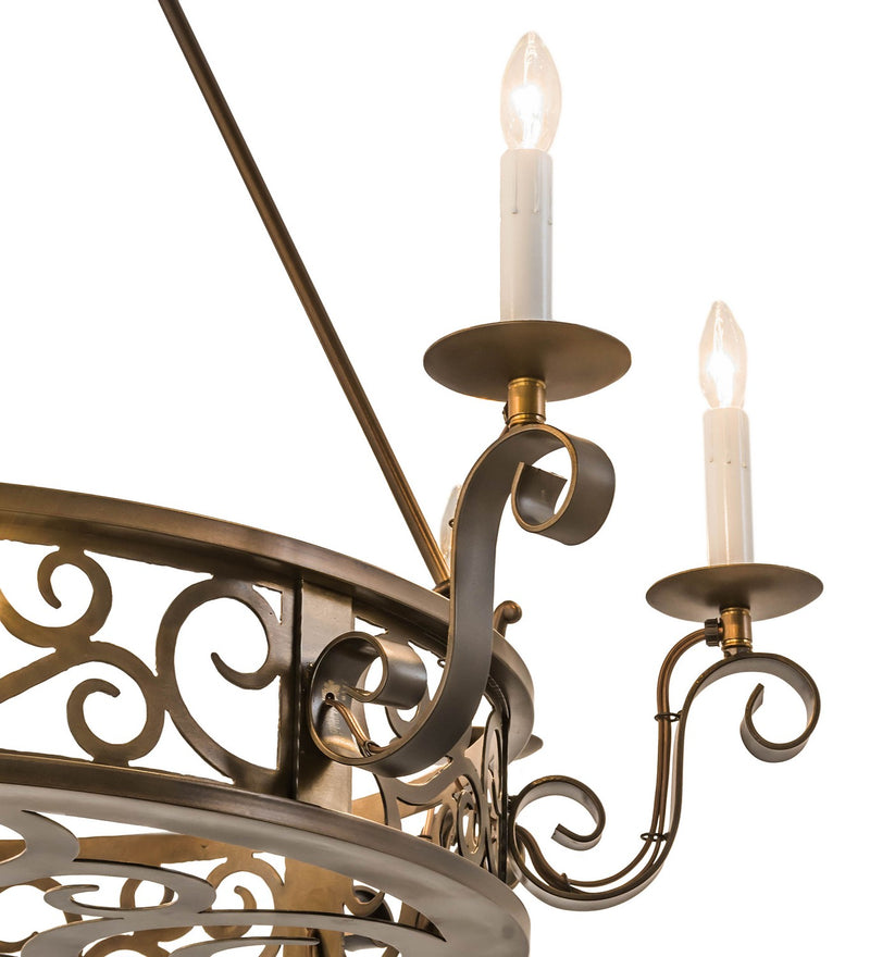 Meyda Tiffany 174068 Eight Light Chandelier, Antique Copper