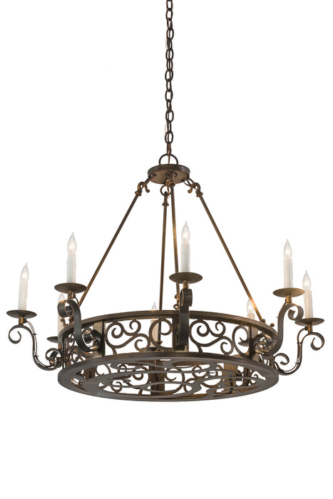 Meyda Tiffany 174068 Eight Light Chandelier, Antique Copper