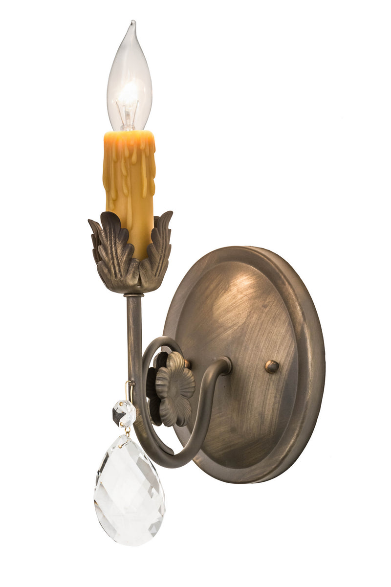 Meyda Tiffany 174338 One Light Wall Sconce, Antique Brass Matte